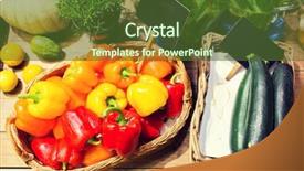  Presentation with market food - Amazing PPT theme having sale shopping and eco food backdrop and a  colored foreground