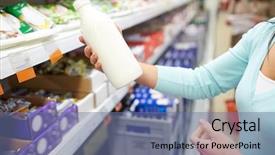  Presentation with grocery store - Cool new presentation theme with sale-shopping-consumerism-and-people backdrop and a ocean colored foreground