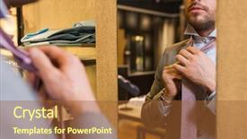  Presentation with people mall - PPT theme with sale shopping fashion style background and a red colored foreground