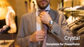  Presentation with people mall - Beautiful slides featuring sale shopping fashion style backdrop and a tawny brown colored foreground