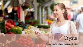  Presentation with credit market - Audience pleasing PPT theme consisting of sale shopping pregnancy and people backdrop and a coral colored foreground