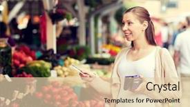  Presentation with credit market - Presentation design with sale shopping pregnancy and people background and a lemonade colored foreground