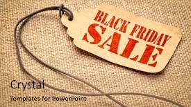  Presentation with black paper - Cool new slide deck with sale sign - a paper price backdrop and a coral colored foreground