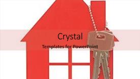 Presentation with intelligence intelligent house smart home - PPT layouts consisting of house key and red home background and a red colored foreground