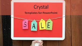  Presentation with wooden - Beautiful PPT theme featuring sale sign on wooden fence backdrop and a coral colored foreground