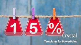  Presentation with percent - Presentation enhanced with sale tags with sign percent background and a seafoam green colored foreground