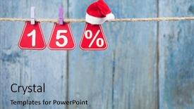  Presentation with happy new year - Beautiful presentation featuring sale tags with sign percent backdrop and a light blue colored foreground