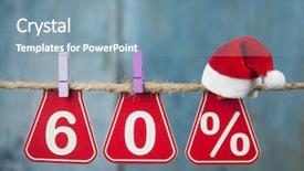  Presentation with happy new year - Presentation theme with sale tags with sign percent background and a seafoam green colored foreground