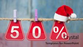  Presentation with percent - Colorful PPT theme enhanced with sale tags with sign percent backdrop and a red colored foreground
