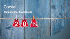  Presentation with happy new year - PPT theme with sale tags with sign percent background and a  colored foreground