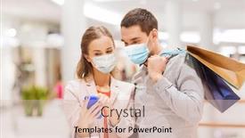  Presentation with medical face mask - Theme featuring sale-technology-and-pandemic-concept background and a lemonade colored foreground