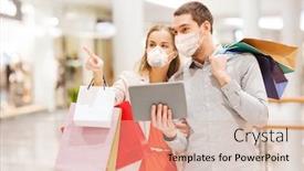  Presentation with medical technology - Slides enhanced with sale-technology-and-pandemic-concept background and a lemonade colored foreground