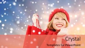  Presentation with christmas sale - Slides enhanced with sale winter and christmas concept background and a coral colored foreground