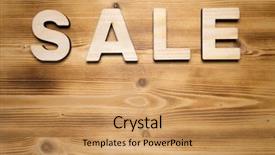  Presentation with wooden building blocks - Cool new theme with sale word made with building backdrop and a coral colored foreground