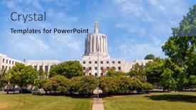  Presentation with capitol - Audience pleasing PPT layouts consisting of salem-oregon-usa backdrop and a light blue colored foreground