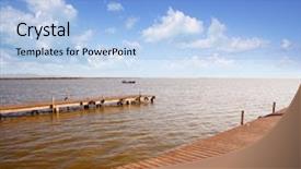  Presentation with horizon - PPT layouts consisting of saler - albufera lake horizon daylight background and a  colored foreground