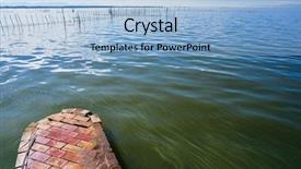  Presentation with mediterranean - Presentation design with saler - albufera of valencia lake background and a  colored foreground