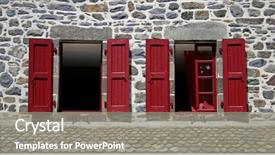  Presentation with windows server - Presentation design enhanced with young beautiful women with a big green eyes put her head on the shoulder of the other and looking somewhere thoughtfully background and a light gray colored foreground