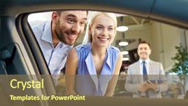  Presentation with car business - PPT layouts consisting of sales - auto business car sale technology background and a violet colored foreground