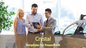  Presentation with car dealer - Slide deck featuring sales - auto business car sale technology background and a tawny brown colored foreground