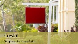  Presentation with real estate - Presentation design consisting of sales - blank sale real estate sign background and a yellow colored foreground