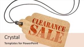  Presentation with price - PPT layouts enhanced with sales - clearance sale sign background and a coral colored foreground