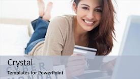  Presentation with creditcard - Beautiful theme featuring sales - digital composite of cyber monday backdrop and a light blue colored foreground