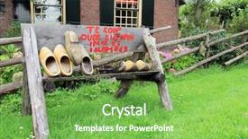  Presentation with translation - Colorful presentation design enhanced with sales - dutch wooden shoes for sale backdrop and a seafoam green colored foreground