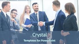  Presentation with confident - PPT layouts having sales - group of confident business people background and a ocean colored foreground