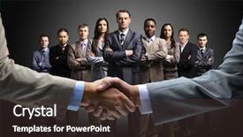  Presentation with handshake - Audience pleasing PPT layouts consisting of sales - handshake isolated on business background backdrop and a wine colored foreground