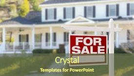  Presentation with real estate - Colorful PPT theme enhanced with sales - home for sale real estate backdrop and a tawny brown colored foreground