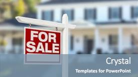  Presentation with real estate - Slide deck enhanced with sales - home for sale real estate background and a seafoam green colored foreground