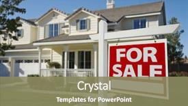  Presentation with for sale sign - Slides consisting of sales - home for sale sign background and a coral colored foreground