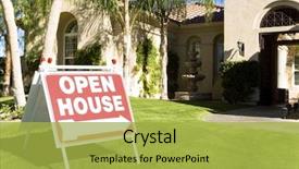  Presentation with yard sign - Cool new presentation with sales - open house sign in front backdrop and a yellow colored foreground