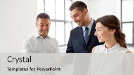  Presentation with real estate - Beautiful slide deck featuring sales - real estate business sale backdrop and a light gray colored foreground