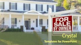  Presentation with real estate - Audience pleasing theme consisting of sales - sale by owner real estate backdrop and a tawny brown colored foreground