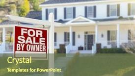  Presentation with real estate for sale - PPT layouts featuring sales - sale by owner real estate background and a tawny brown colored foreground