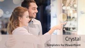  Presentation with people mall - Beautiful PPT layouts featuring sales - sale consumerism and people concept backdrop and a lemonade colored foreground