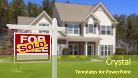  Presentation with real estate for sale - Beautiful slide deck featuring r - reward and recognition backdrop and a light gray colored foreground.