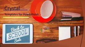  Presentation with school animations - Presentation theme consisting of sales animations - back to school sale message background and a red colored foreground