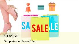  Presentation with elegant green white romantic - Beautiful presentation featuring sales animations - digital shopping diagram backdrop and a blonde colored foreground