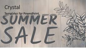  Presentation with wood panel - Audience pleasing PPT layouts consisting of sales animations - grey summer sale text backdrop and a light gray colored foreground