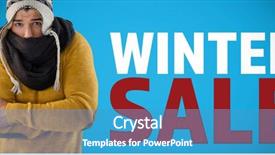  Presentation with cold plasma - PPT layouts featuring sales animations - portrait of man feeling cold background and a teal colored foreground
