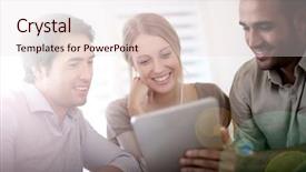  Presentation with teachers working around a table - Colorful slides enhanced with sales budget presentation - business team in office working backdrop and a lemonade colored foreground