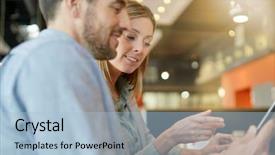  Presentation with sales - Slide deck having sales colleagues prepping before meeting background and a  colored foreground