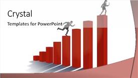  Presentation with sales contest - Slide deck with sales contest - chasing business people in competition background and a white colored foreground