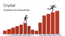  Presentation with sales contest - PPT theme enhanced with sales contest - chasing business people in competition background and a white colored foreground