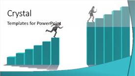  Presentation with sales contest - Beautiful theme featuring sales contest - chasing business people in competition backdrop and a white colored foreground