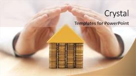  Presentation with property insurance - Beautiful slide deck featuring sales coverage - property insurance concept backdrop and a lemonade colored foreground