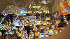  Presentation with lamps - Colorful presentation design enhanced with variety of colorful turkey glass backdrop and a coral colored foreground